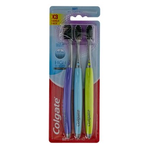 Colgate High Density Charcoal Soft Toothbrush 3 pcs