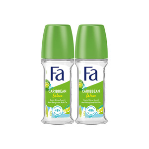 Fa Caribbean Wave Roll On Deodorant Value Pack 2 x 50 ml