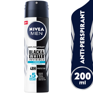 Nivea Men Deodorant Spray Black & White Invisible 200 ml