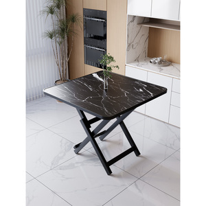 Golden Wheat Folding Table 60cm Black