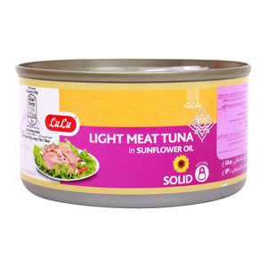 LuLu Light Meat Tuna Solid In Sunflower Oil 185 g