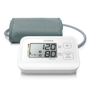 Citizen Upper Arm Digital Blood Pressure Monitor, White, CHU-304