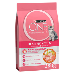 Purina One Healthy Kitten Catfood With Chicken For 1-12 Months 380 g