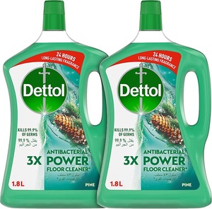 Dettol Pine Power Antibacterial Floor Cleaner Value Pack 2 x 1.8 Litre