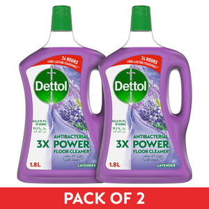 Dettol Lavender Power Antibacterial Floor Cleaner Value Pack 2 x 1.8 Litre