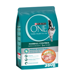 Purina One Hairball Control with Chicken 1+ Years 380 g