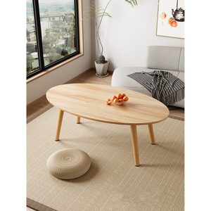 Golden Wheat Tea Table 120cm Wooden