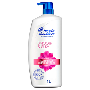 Head & Shoulders Smooth & Silky Anti-Dandruff Shampoo for Dry and Frizzy Hair 1 Litre