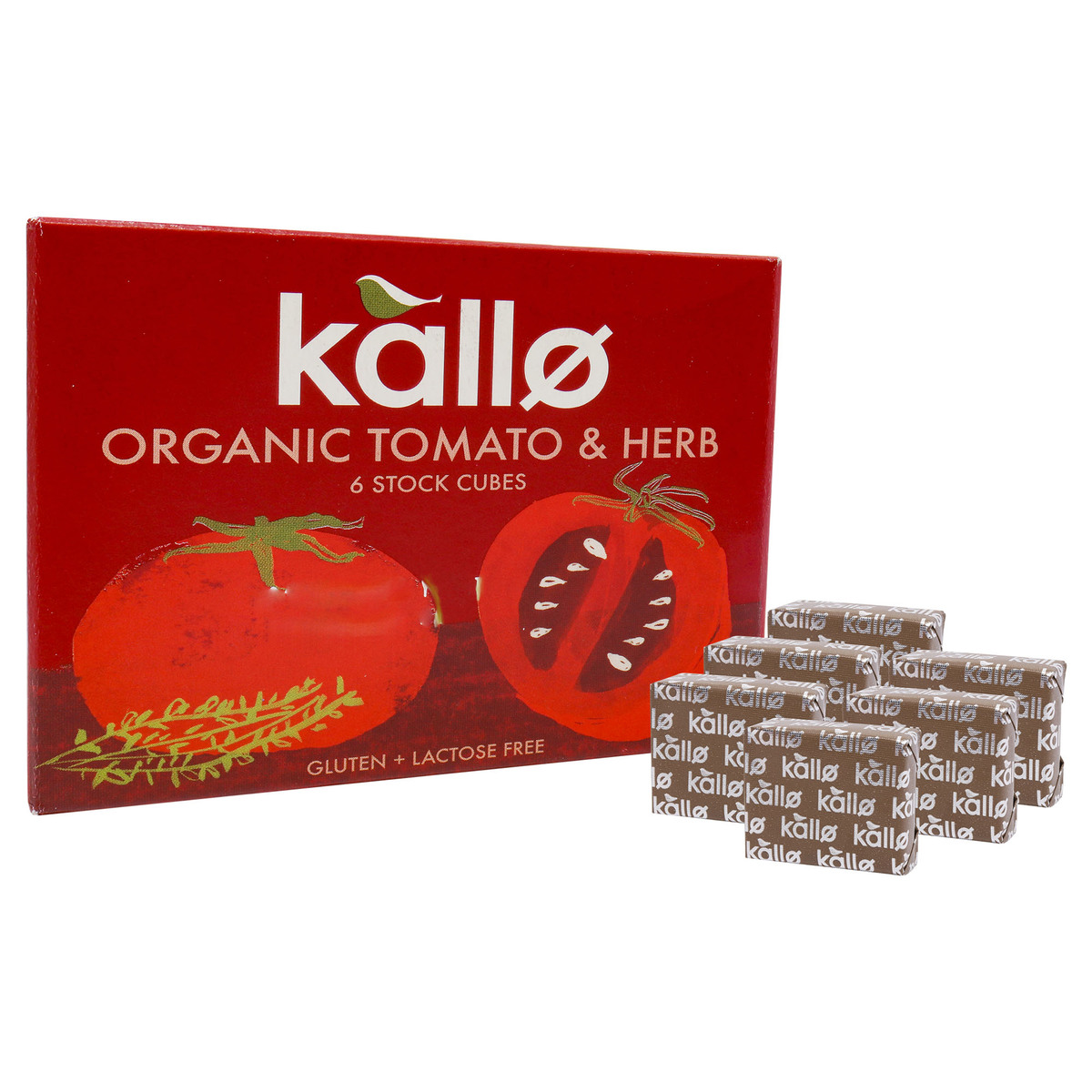 Kallo Organic Tomato & Herb 6 Stock Cube 66 g