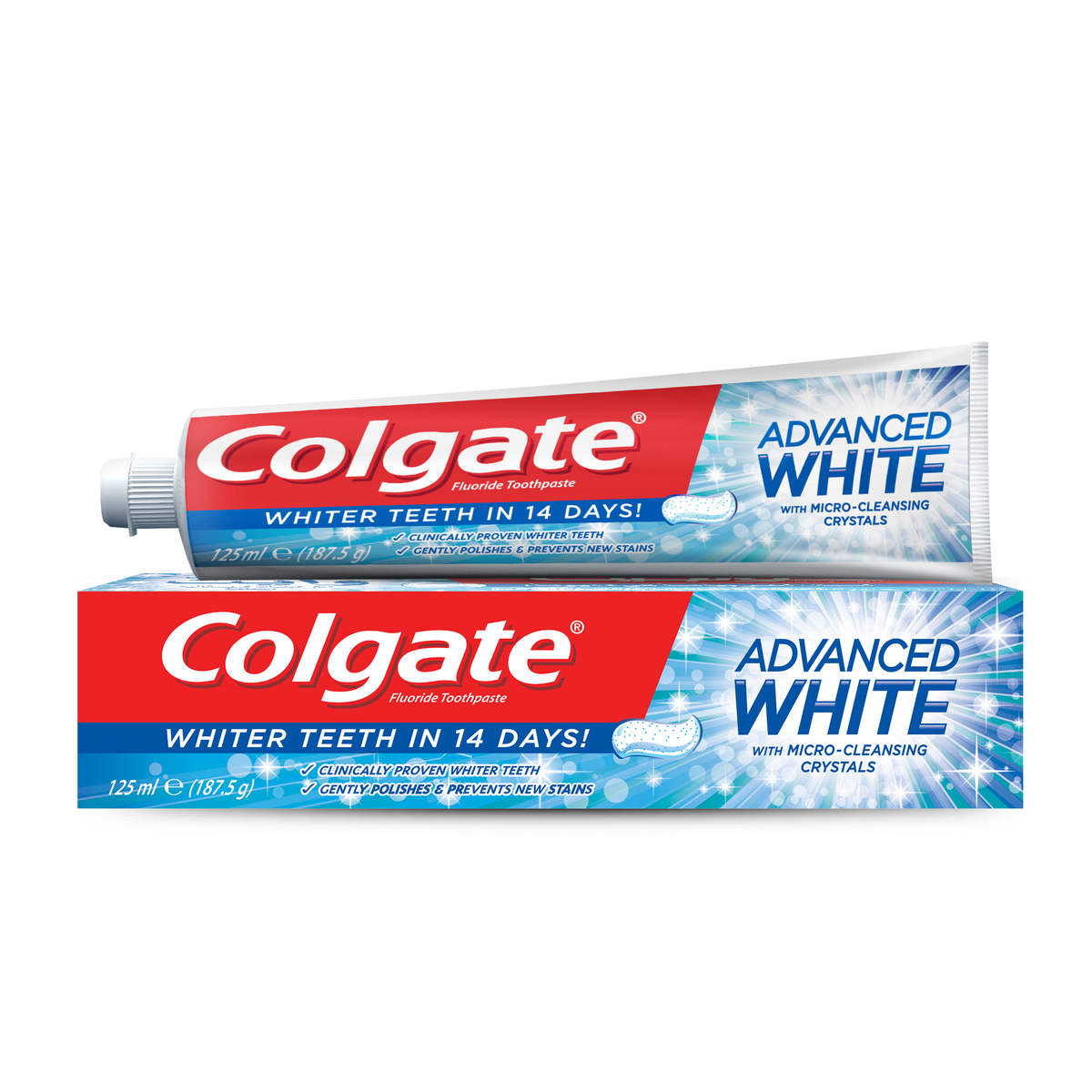 Colgate Fluoride Toothpaste Advanced Whitening 125ml Online At Best Price Tooth Paste Lulu 