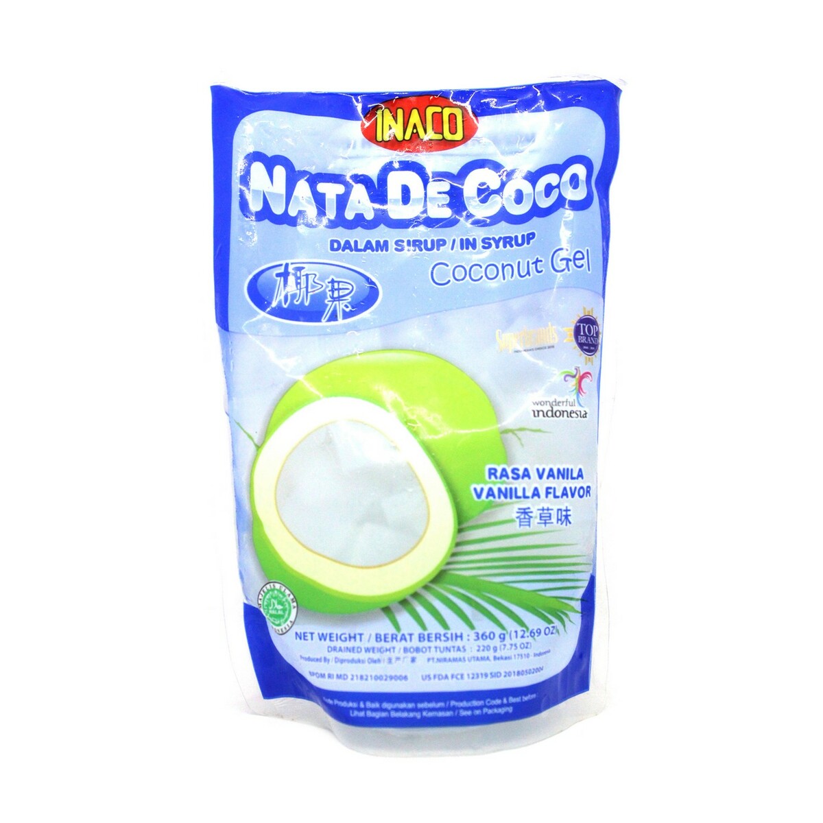 Inaco Nata De Coco Sirup Vanila 360g Online at Best Price | Jelly ...