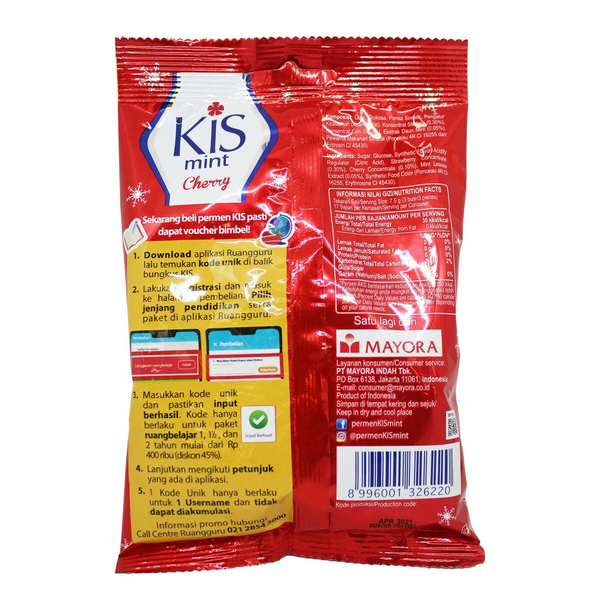Kis Mint Cherry 125g Online At Best Price Candy Bags Lulu Indonesia 3849
