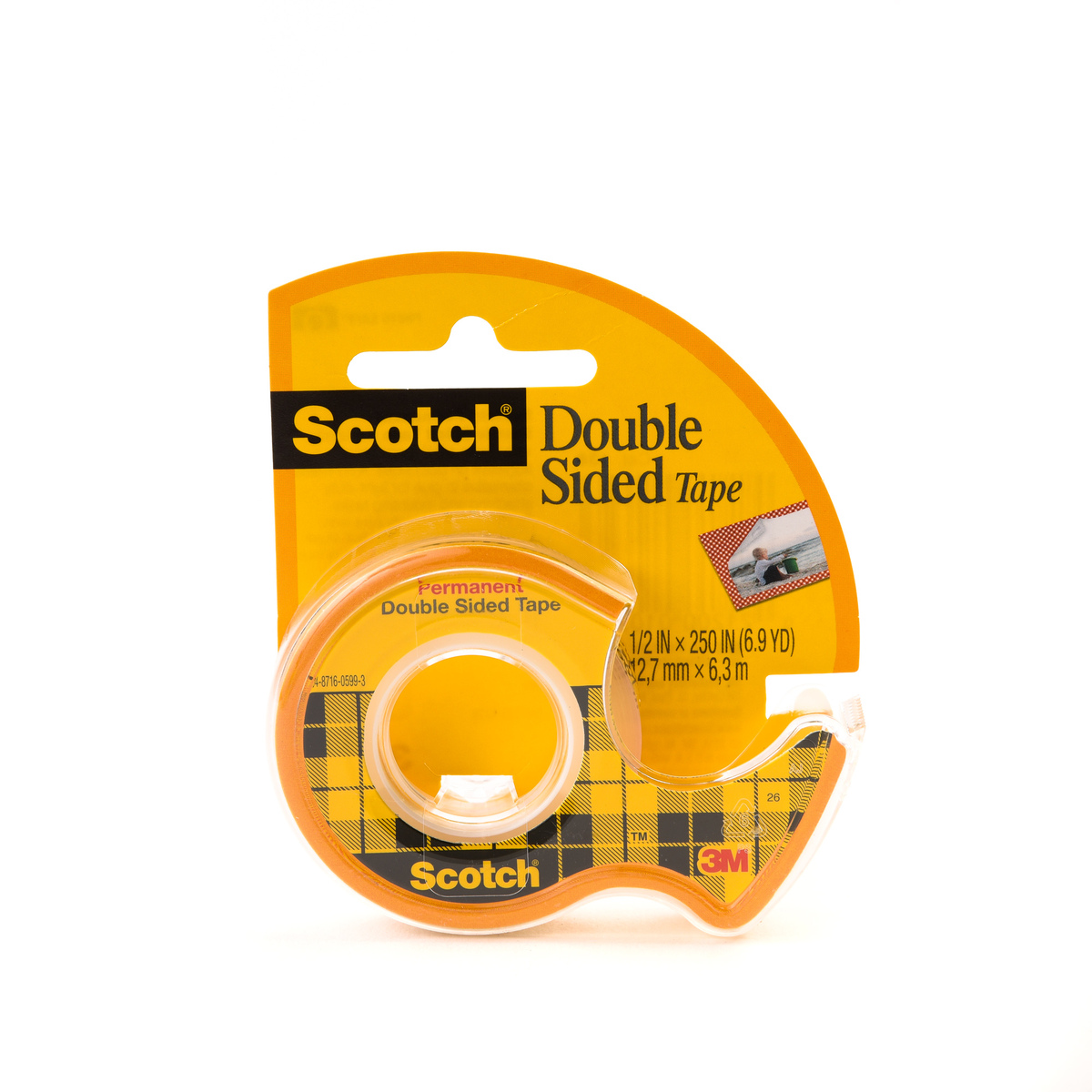 3m Scotch Double Sided Tape With Plastic Dispenser 1 2inch X 250inch 1pc Online At Best Price Mounting Tape Lulu Ksa