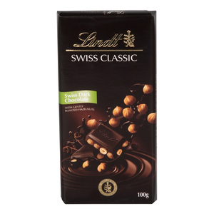 Lindt Swiss Classic Dark Chocolate with Roasted Hazelnut 100 g