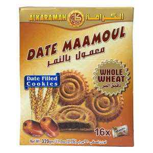 Al Karamah Date Maamoul Whole Wheat Date Filled Cookies 20g