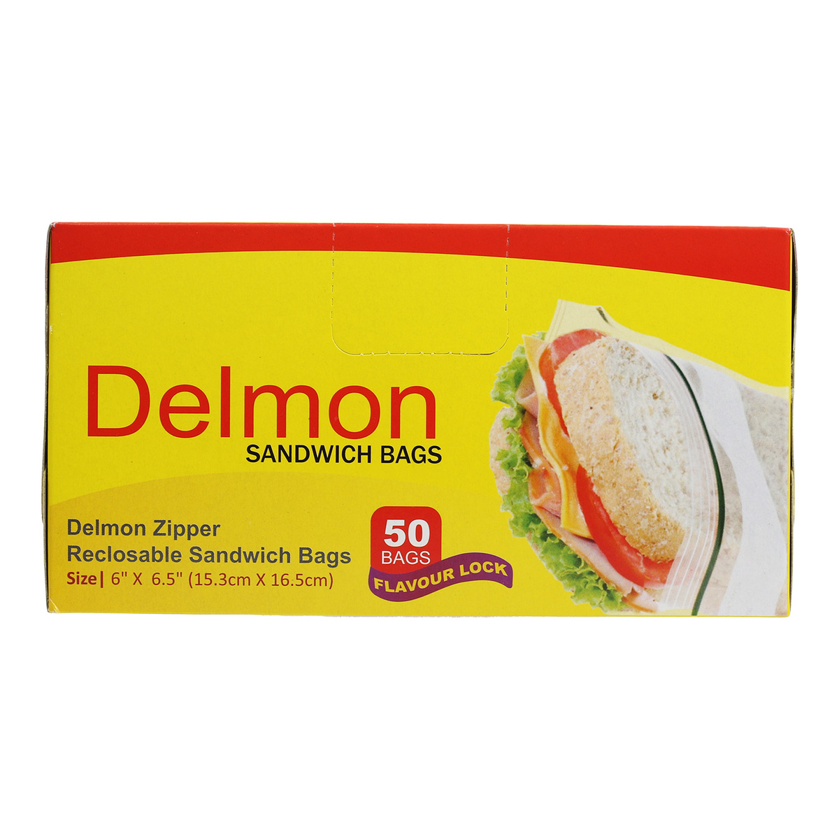 Delmon Sandwich Bags Size 15.3cm x 16.5cm 50pcs