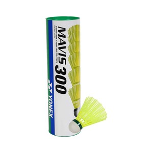 Yonex Shuttlecock 1x6 Green Cap Nylon Mavis 300 Yellow