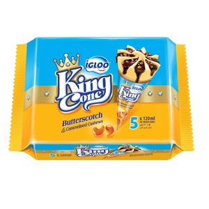 Igloo King Cone Butter Scotch Ice Cream 5 x 120 ml