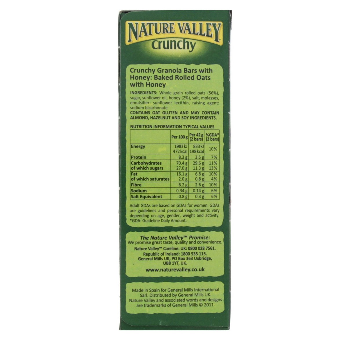 Buy Nature Valley Crunchy Granola Bar Oats Honey 6 X 42g Online Lulu Hypermarket Bahrain