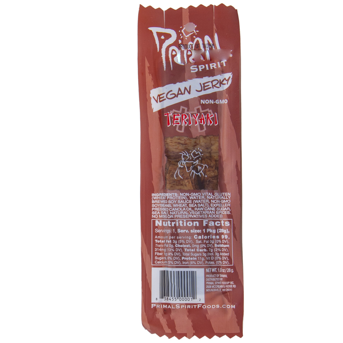 Primal Spirit Vegan Jerky Teriyaki 28g Online at Best Price Vegan