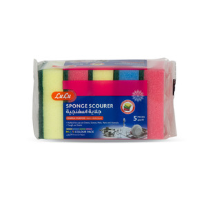 LuLu Multi Colour Sponge Scourer 5 pcs