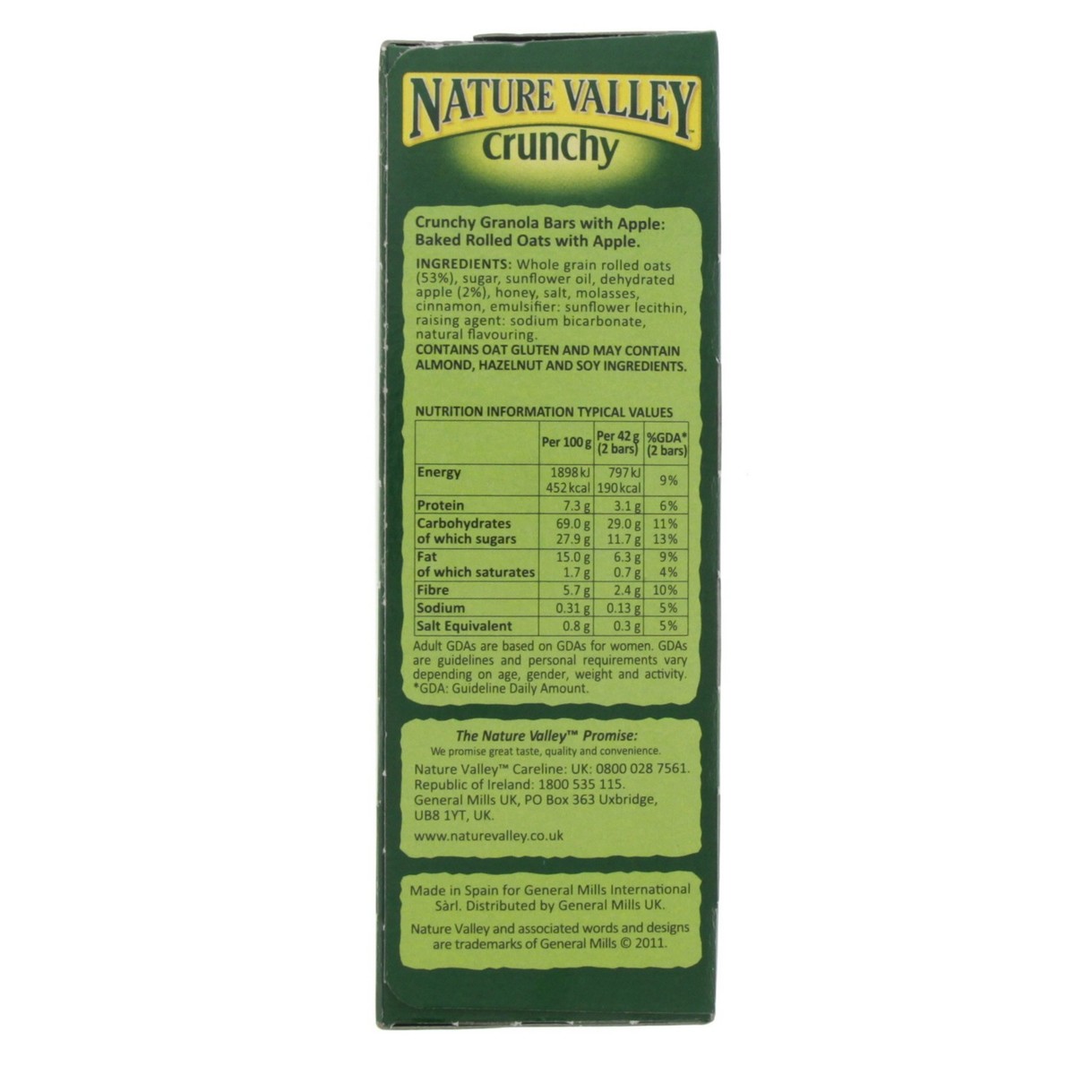 Nature Valley Crunchy Granola Bar Apple 6 X 42g Cereal Bars Lulu Ksa