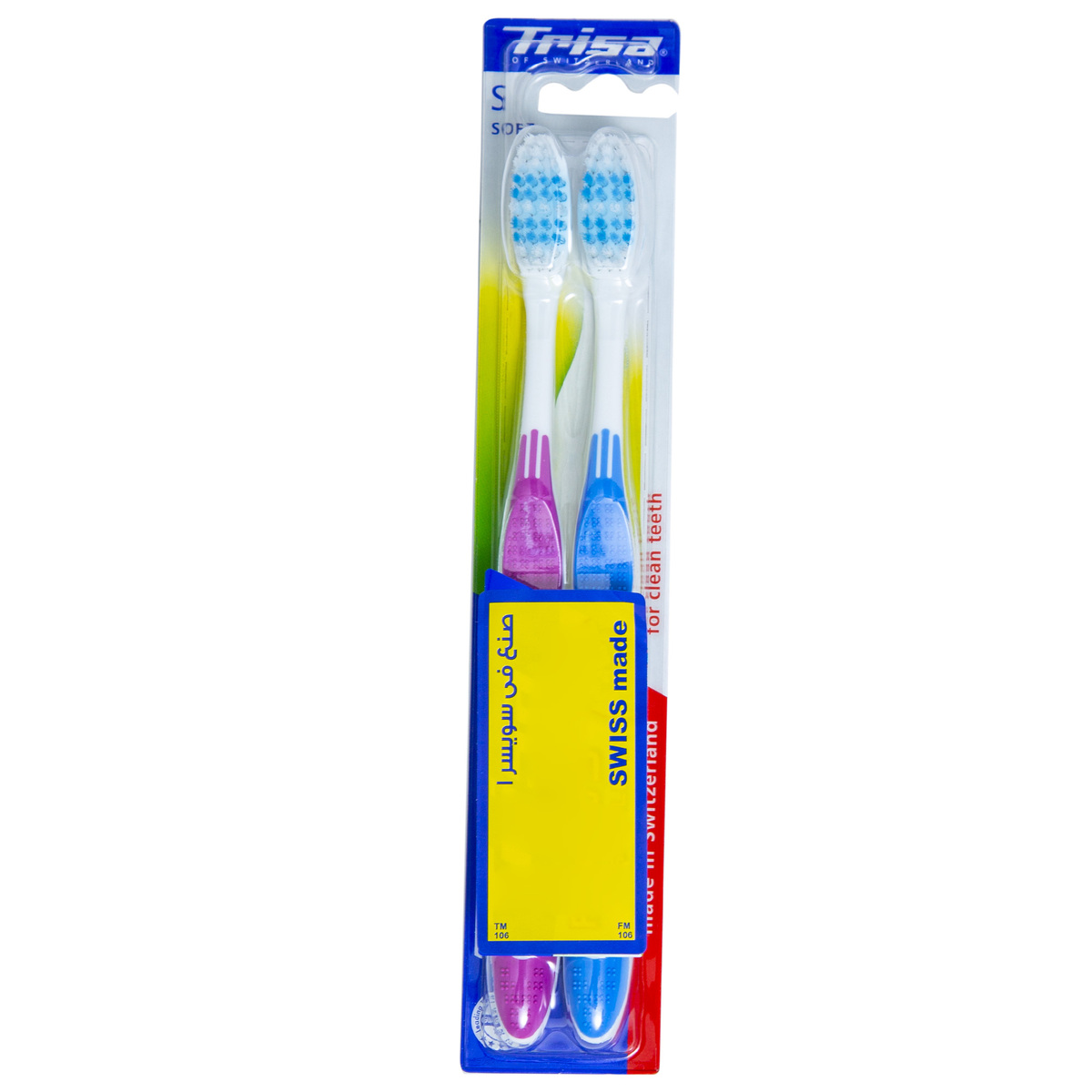 Trisa For Clean Soft Tooth Brush 2 pcs Assorted Colour