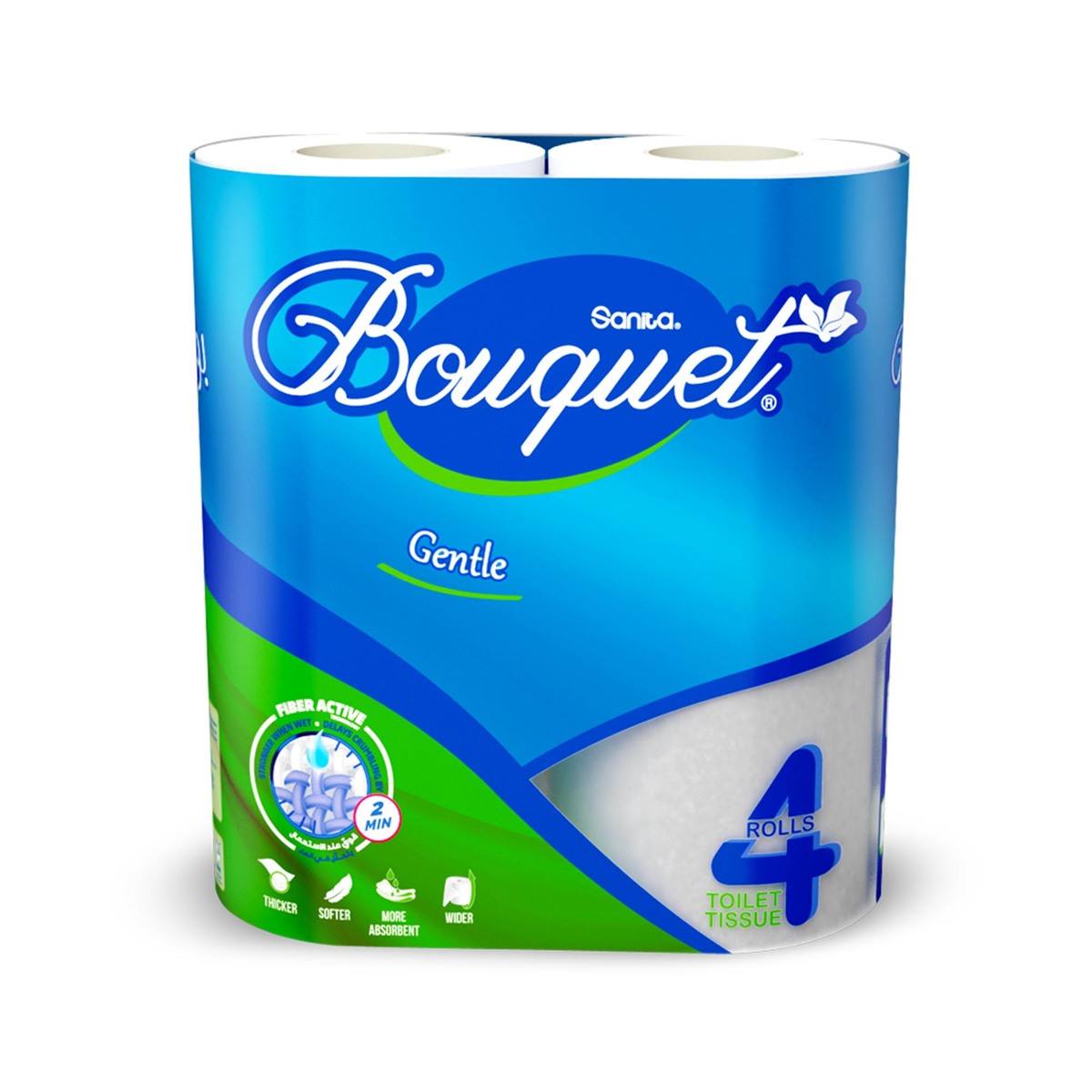 Sanita Bouquet Toilet Tissue Gentle 4 pcs