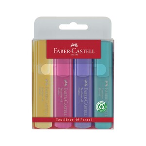 Faber-Castell Pastel Textliner 46, Pack Of 6, 154610