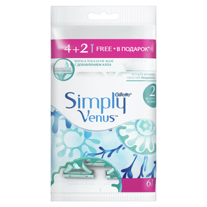 Gillette Simply Venus 2 Disposable Woman's Razor 4+2