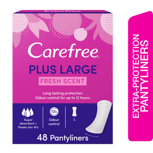 Carefree Panty Liners Plus Large Fresh Scent 48 pcs