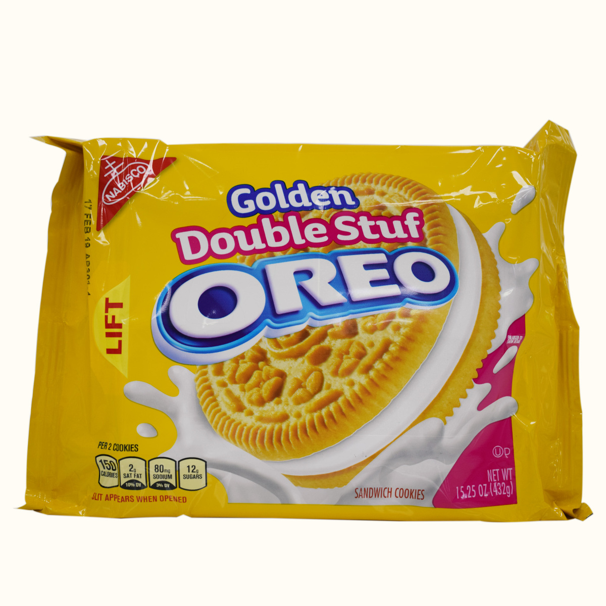 Nabisco Golden Double Stuff Oreo Sandwich Cookies 432g Cream Filled Biscuit Lulu Qatar