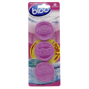 Bloo Toilet Blocks Pink Water 38 g X 3 pcs