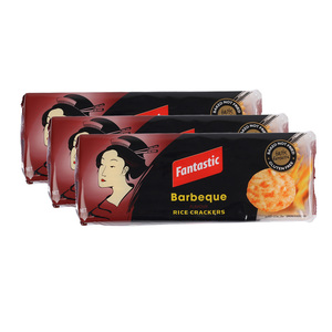 Fantastic Rice Crackers BBQ 3 x 100 g