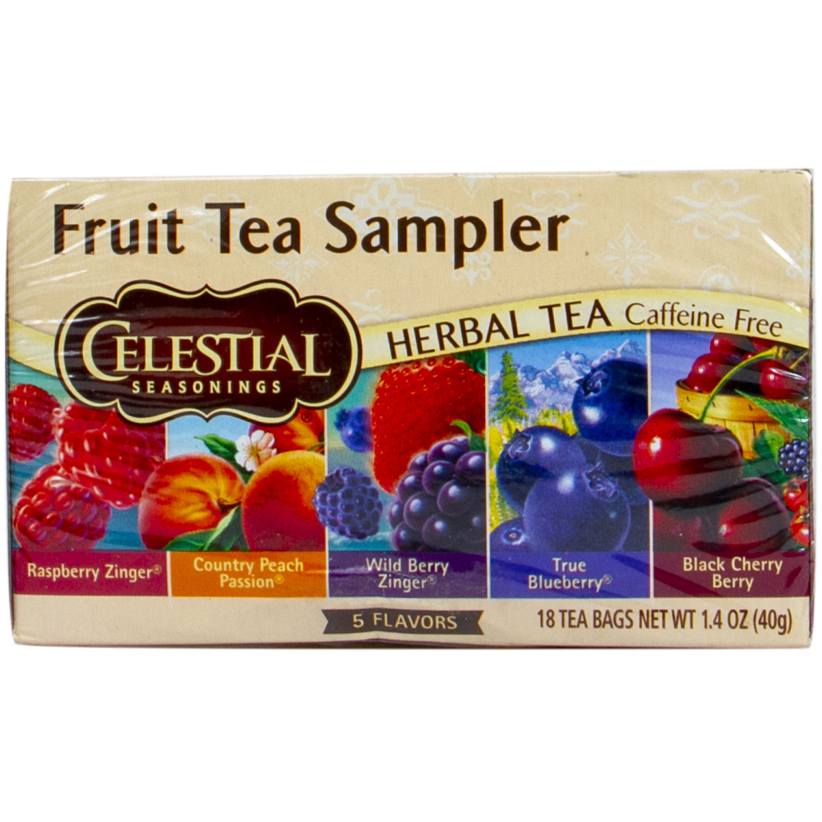 Buy Celestial Fruit Tea Sampler Herbal Tea Assorted 18pcs 40g Online