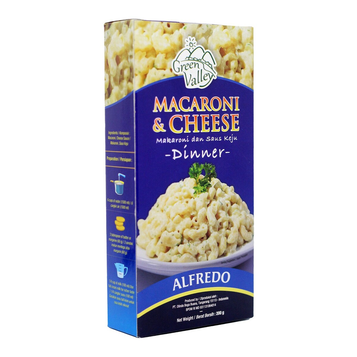 Green Valley Mac & Cheese Alfredo 200g Pasta Lulu Indonesia