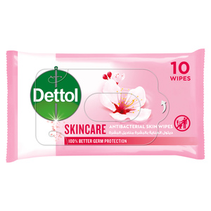 Dettol Skincare Antibacterial Skin Wipes 10pcs