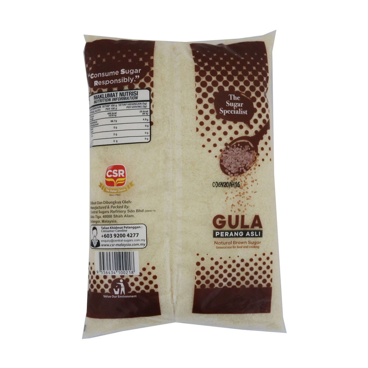 Buy Csr Natural Brown Sugar 1kg Online Lulu Hypermarket Malaysia