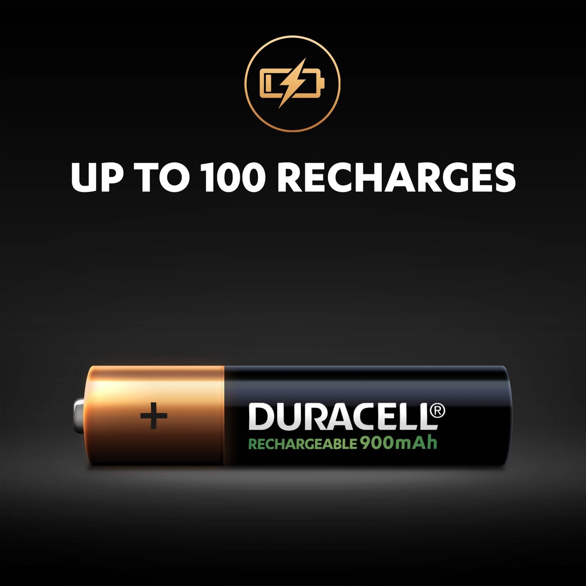 Duracell Rechargeable AAA 900mAh Batteries, pack of 4