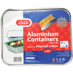 LuLu Aluminium Containers With Lids 5 pcs