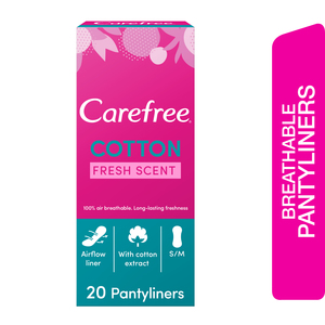 Carefree Panty Liners Cotton Fresh Scent 20pcs