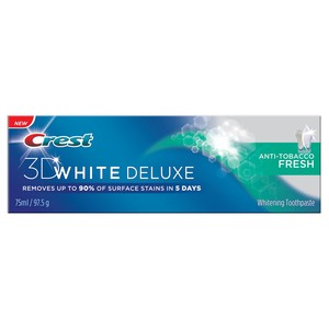 Crest 3D White Deluxe Anti-Tobacco Fresh Whitening Toothpaste 75 ml