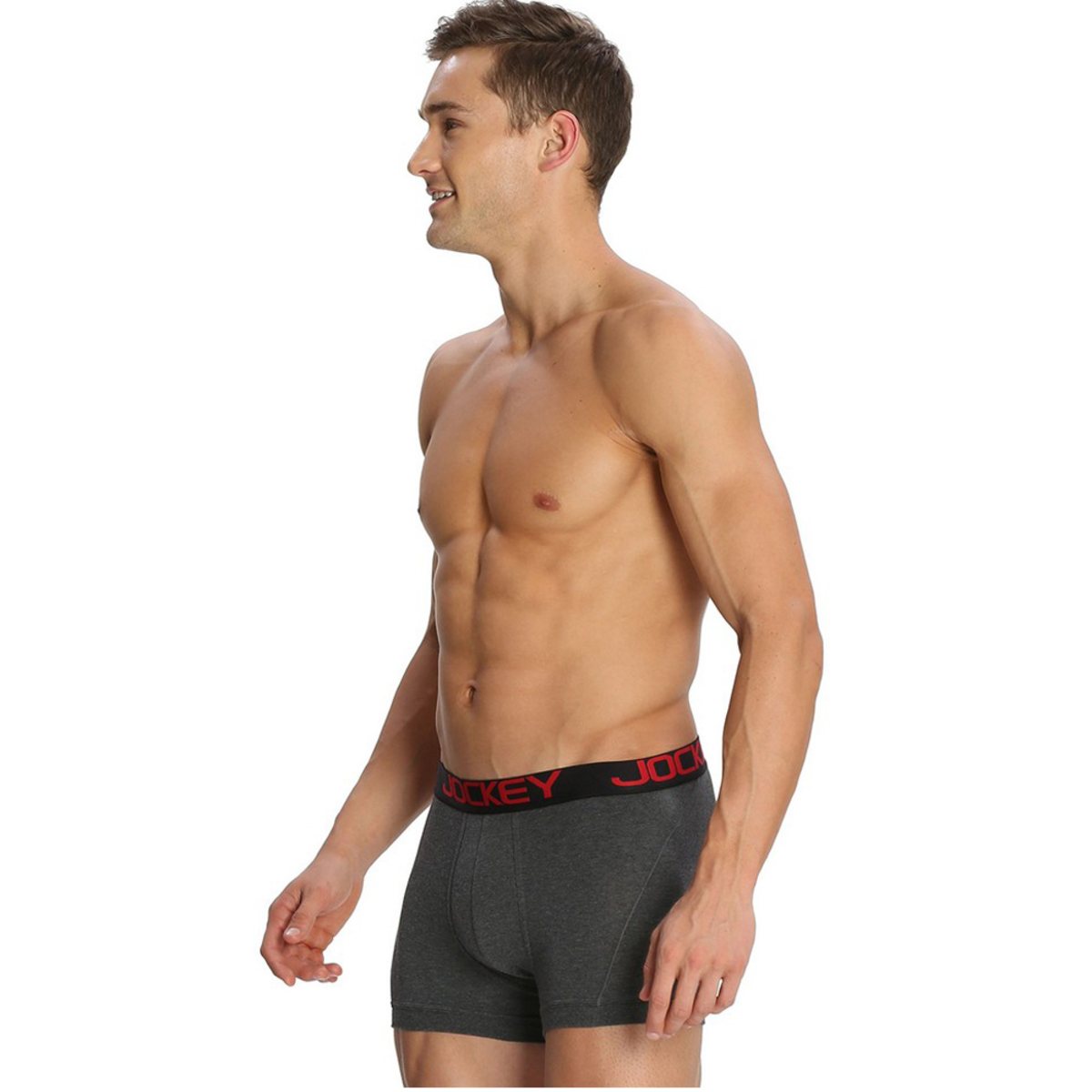Buy Mens Jockey Zone Stretch Boxer Brief Extra Large Charcoal Mel ...