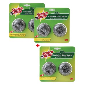 Scotch Brite Stainless Steel Spiral 2 pcs 2+1