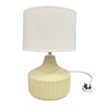 Maple Leaf Ceramic Table Lamp Beige