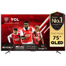 TCL 75 Inches 4K Google Smart QLED TV, Black, 75C645