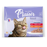 Plaisir Adult Cat Food Beef & Turkey Chicken & Liver Chunks in Gravy 4 x 85 g