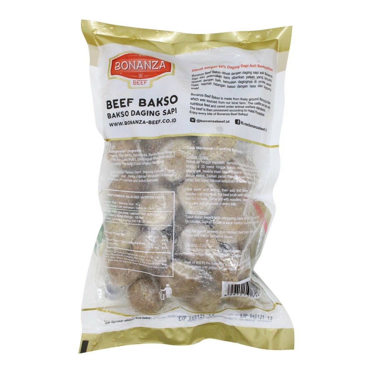 Bonanza Bakso Daging Sapi 500g Meat Balls Lulu Indonesia