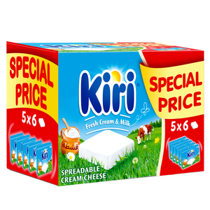 Kiri Spreadable Cream Cheese Squares 30 Portions 540 g