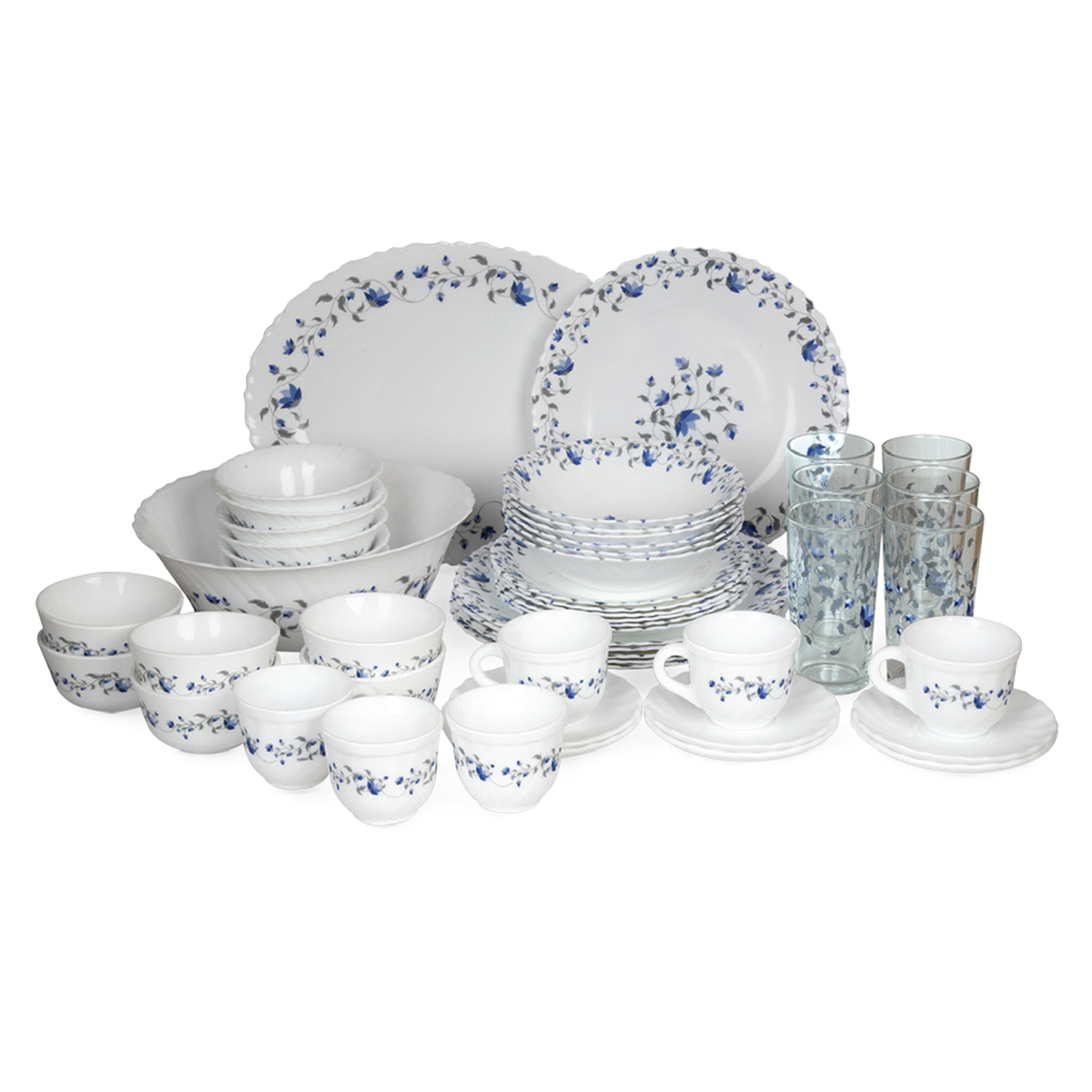 Buy Endura Dinner Set Helena 50pcs Online Lulu Hypermarket Oman